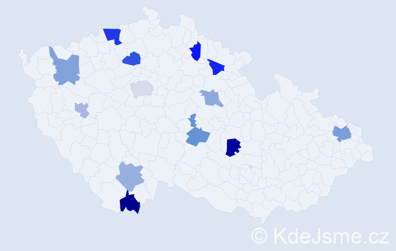 Jméno: 'Xuan Vinh', počet výskytů 18 v celé ČR
