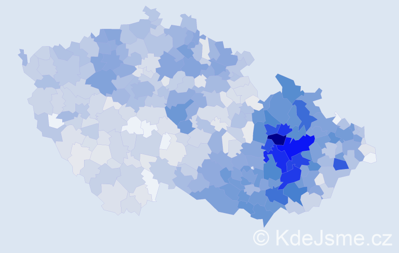Jméno: 'Květoslav', počet výskytů 3095 v celé ČR