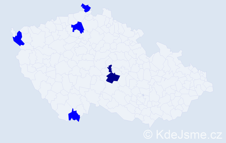 Jméno: 'Namuun', počet výskytů 6 v celé ČR