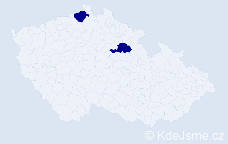 Jméno: 'Maricel', počet výskytů 2 v celé ČR