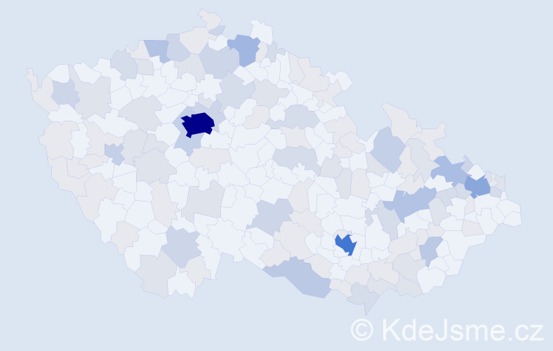 Jméno: 'Sylvia', počet výskytů 305 v celé ČR