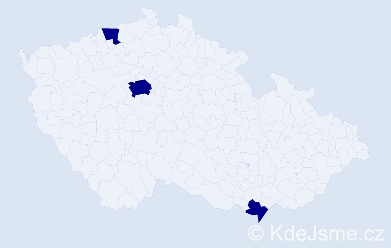 Jméno: 'Yongfen', počet výskytů 3 v celé ČR