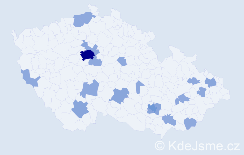 Jméno: 'Jorika', počet výskytů 35 v celé ČR
