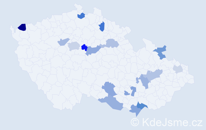 Jméno: 'Taras', počet výskytů 21 v celé ČR