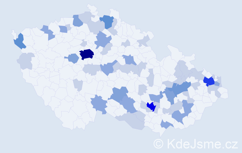 Jméno: 'Chiara', počet výskytů 118 v celé ČR