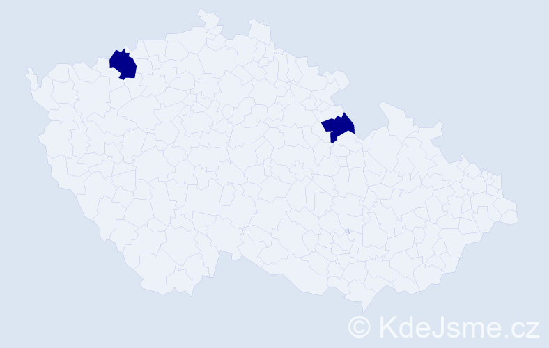 Jméno: 'Mariola Anna', počet výskytů 2 v celé ČR