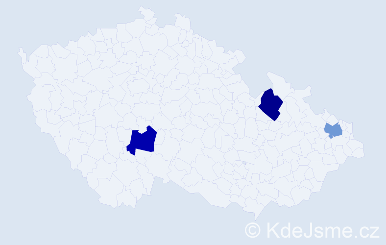 Jméno: 'Nikolas Jan', počet výskytů 3 v celé ČR