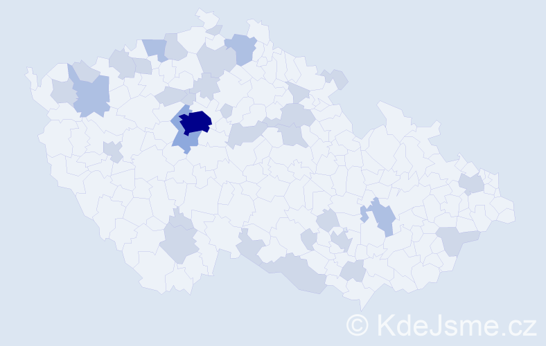 Jméno: 'Jevgenij', počet výskytů 53 v celé ČR