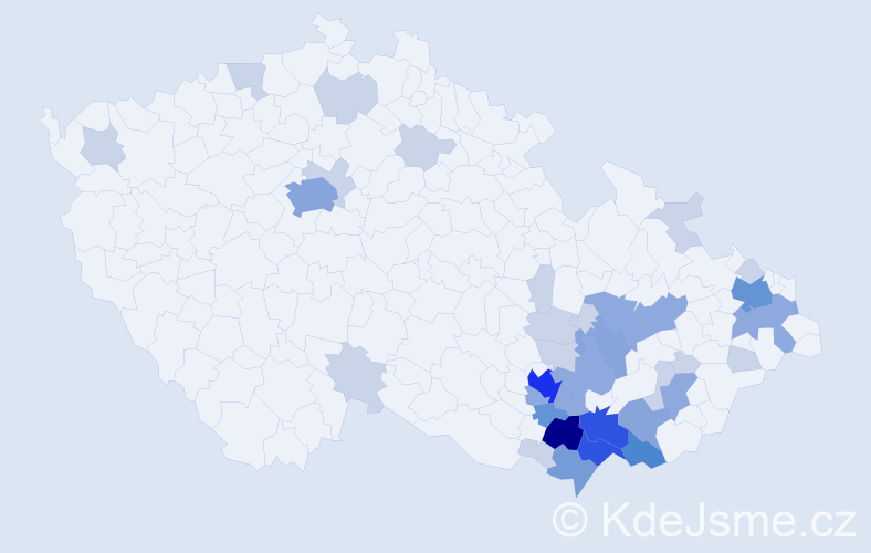Jméno: 'Jenovéfa', počet výskytů 104 v celé ČR
