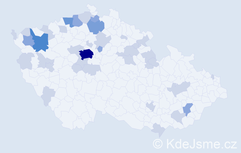 Jméno: 'Vjačeslav', počet výskytů 69 v celé ČR