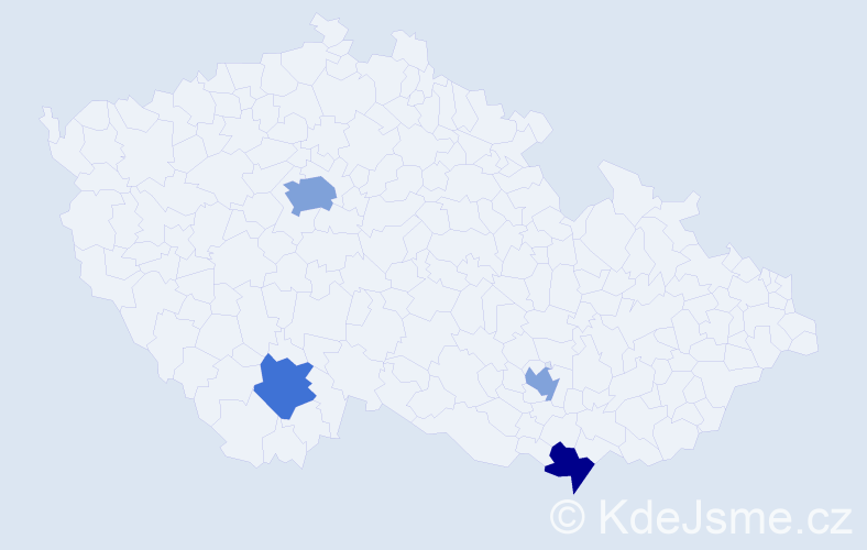 Jméno: 'Sofien', počet výskytů 6 v celé ČR