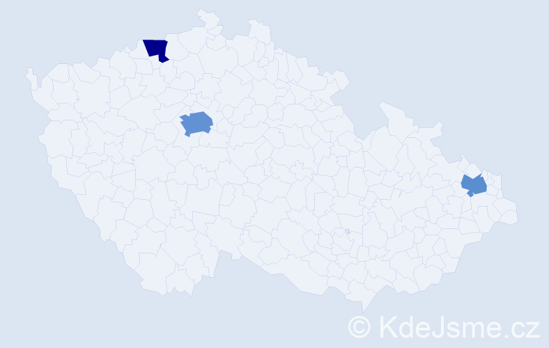 Jméno: 'Flemming', počet výskytů 5 v celé ČR