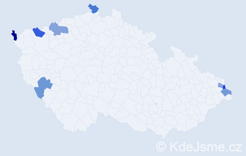 Jméno: 'Ignac', počet výskytů 9 v celé ČR