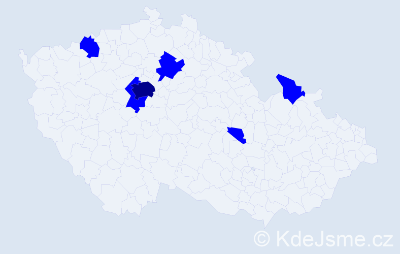 Jméno: 'Jano', počet výskytů 7 v celé ČR