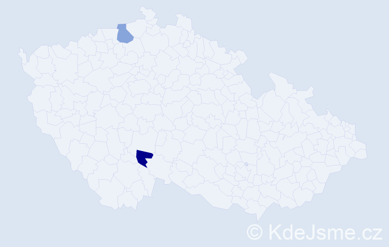 Jméno: 'Nejib', počet výskytů 2 v celé ČR