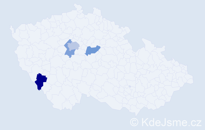 Jméno: 'Irenej', počet výskytů 6 v celé ČR