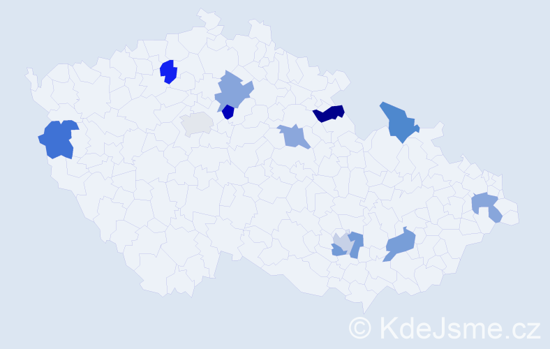 Jméno: 'Tomáš Daniel', počet výskytů 12 v celé ČR