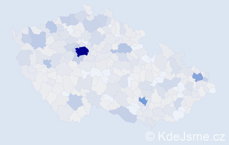 Jméno: 'Valentina', počet výskytů 1141 v celé ČR