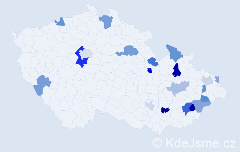 Jméno: 'Ellie', počet výskytů 28 v celé ČR