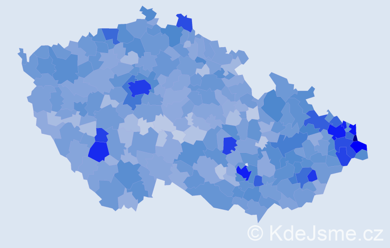 Jméno: 'Eduard', počet výskytů 8708 v celé ČR