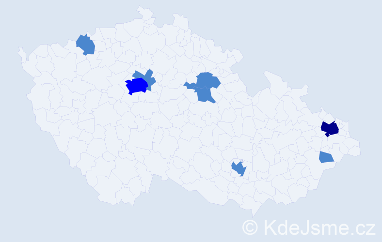 Jméno: 'Alec', počet výskytů 11 v celé ČR
