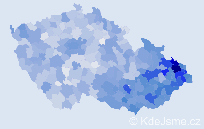 Jméno: 'Silvie', počet výskytů 7801 v celé ČR