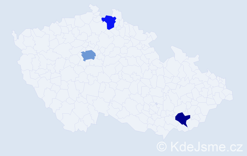 Jméno: 'Iya', počet výskytů 5 v celé ČR