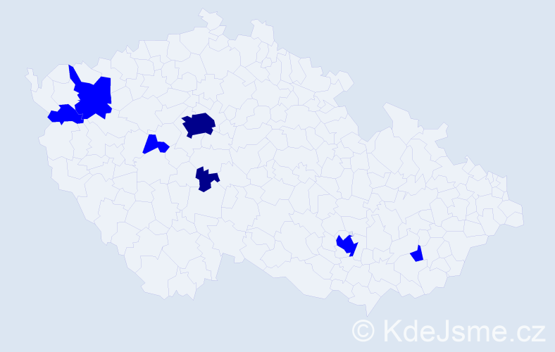 Jméno: 'Biserka', počet výskytů 9 v celé ČR