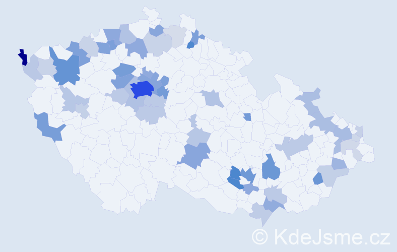 Jméno: 'Karen', počet výskytů 171 v celé ČR