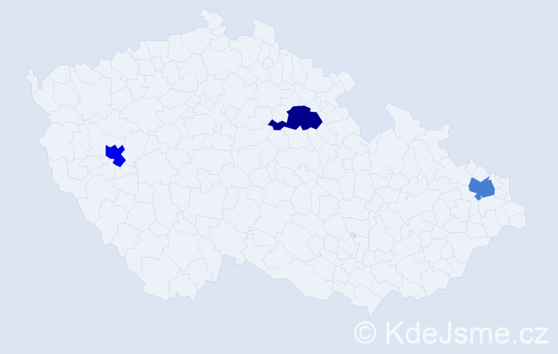 Jméno: 'Slávko', počet výskytů 3 v celé ČR