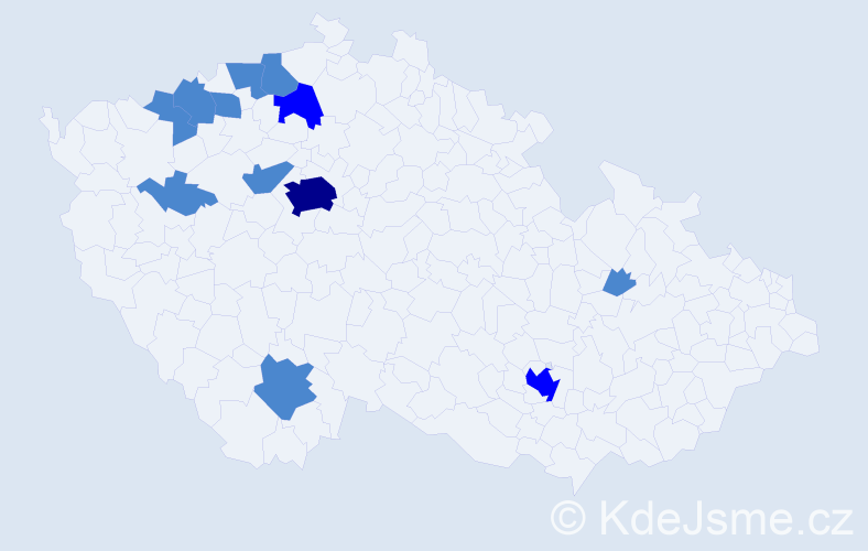 Jméno: 'Colette', počet výskytů 16 v celé ČR