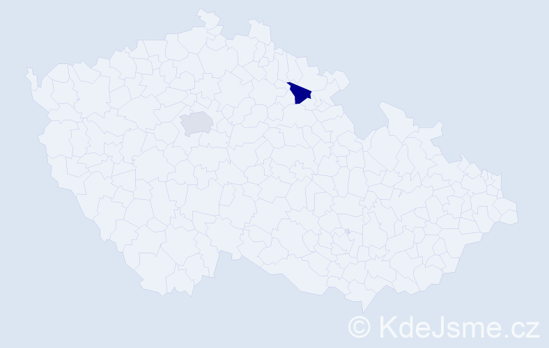 Jméno: 'Kari', počet výskytů 2 v celé ČR