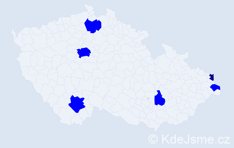 Jméno: 'Karlos', počet výskytů 7 v celé ČR