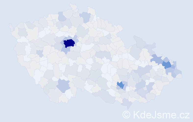 Jméno: 'Teodor', počet výskytů 810 v celé ČR