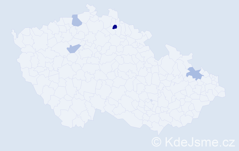 Jméno: 'Marie-Magdaléna', počet výskytů 4 v celé ČR