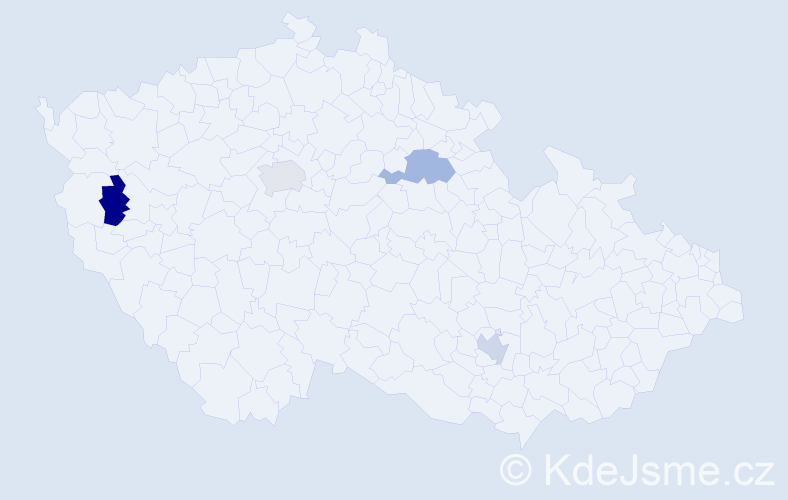 Jméno: 'Maximilian Alexander', počet výskytů 4 v celé ČR
