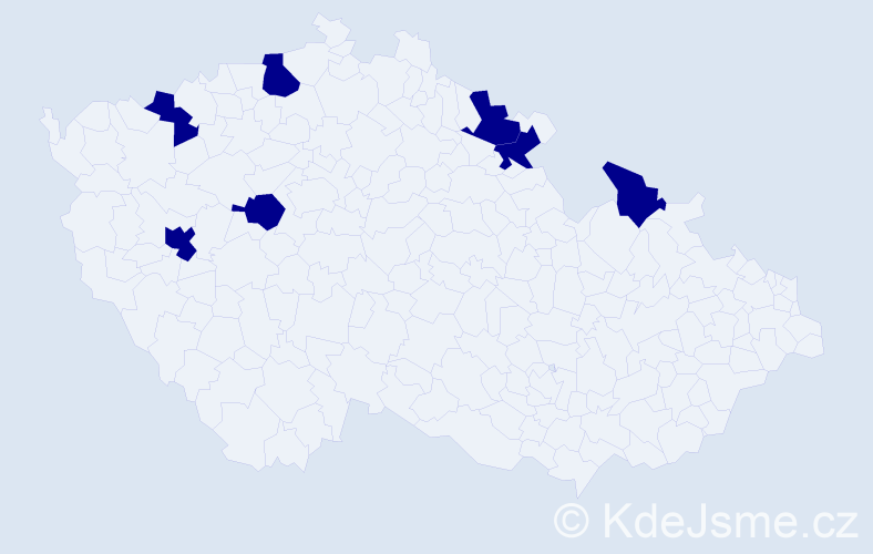 Jméno: 'Nely', počet výskytů 7 v celé ČR