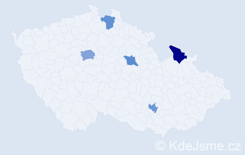 Jméno: 'Kora', počet výskytů 9 v celé ČR