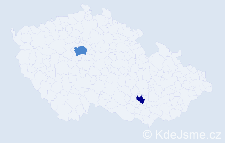 Jméno: 'Miri', počet výskytů 4 v celé ČR