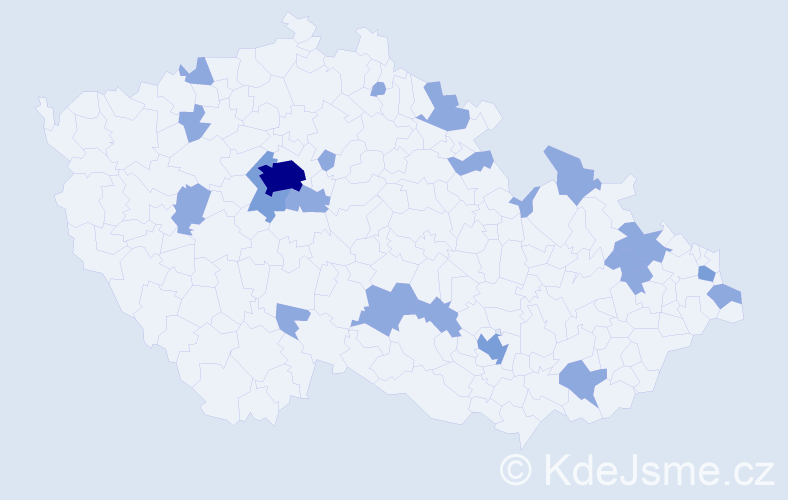 Jméno: 'Aron', počet výskytů 31 v celé ČR