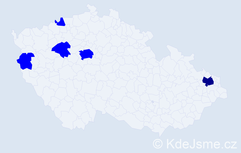 Jméno: 'Thuy Hanh', počet výskytů 6 v celé ČR