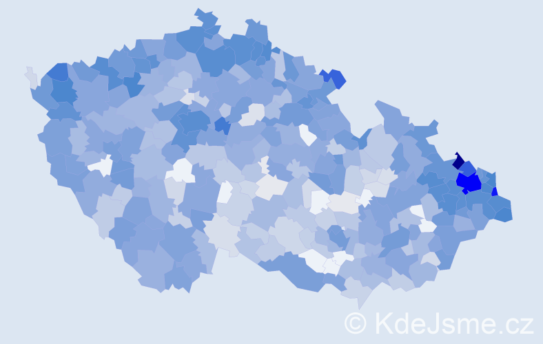 Jméno: 'Kristián', počet výskytů 1970 v celé ČR