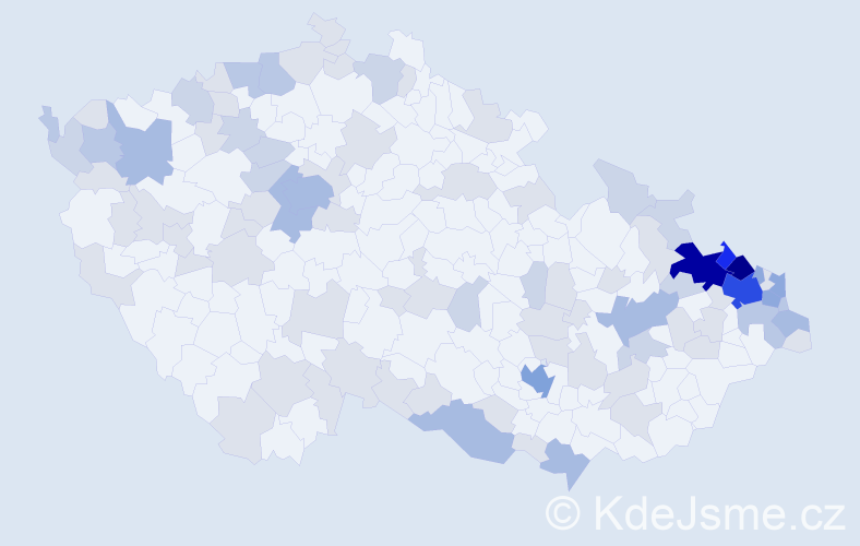 Jméno: 'Elfrída', počet výskytů 231 v celé ČR