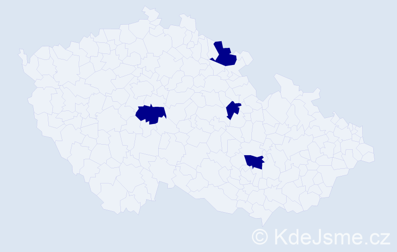 Jméno: 'Kryštof Šimon', počet výskytů 4 v celé ČR