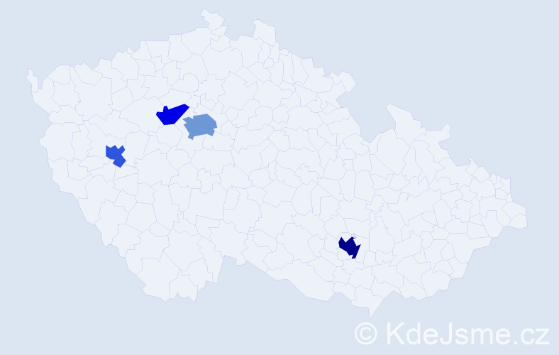 Jméno: 'Malik', počet výskytů 8 v celé ČR