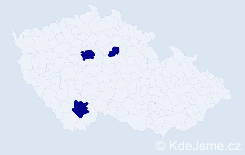 Jméno: 'Rozálie Tereza', počet výskytů 3 v celé ČR
