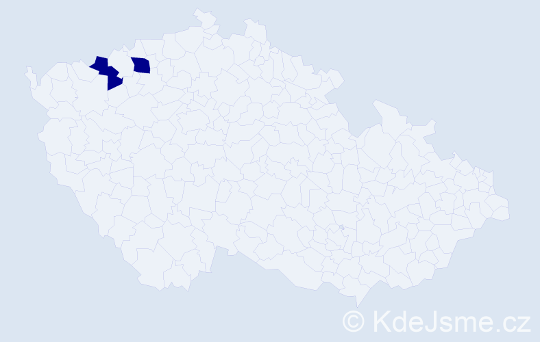 Jméno: 'Jan Jerzy', počet výskytů 2 v celé ČR
