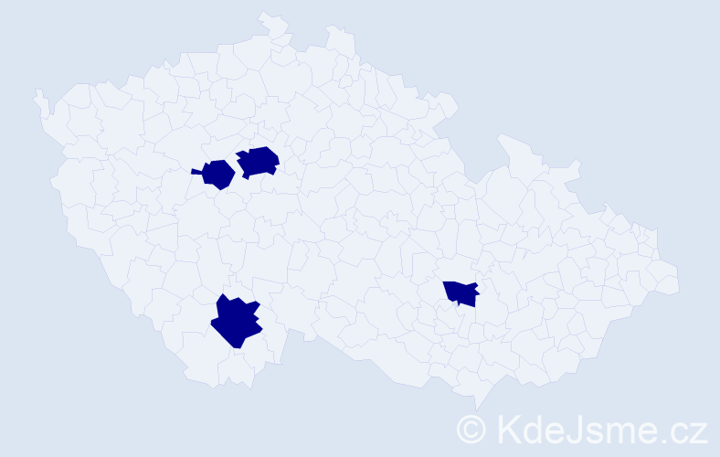 Jméno: 'Emili', počet výskytů 4 v celé ČR