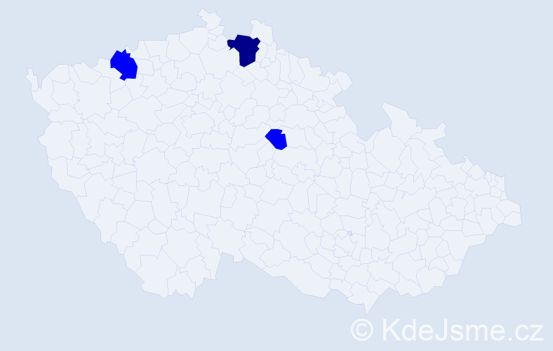 Jméno: 'Edwarda', počet výskytů 4 v celé ČR