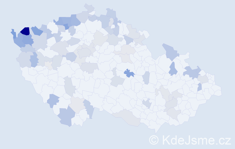 Jméno: 'Marianne', počet výskytů 124 v celé ČR